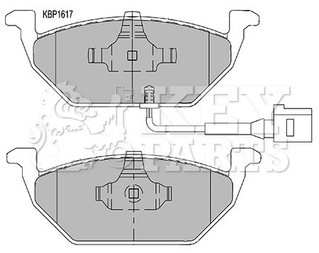 KEY PARTS stabdžių trinkelių rinkinys, diskinis stabdys KBP1617